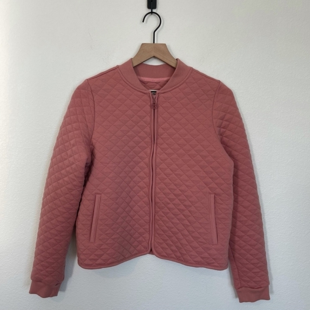 Marine Layer Corbet Bomber Jacket Ash Rose Large - Picture 6 of 7